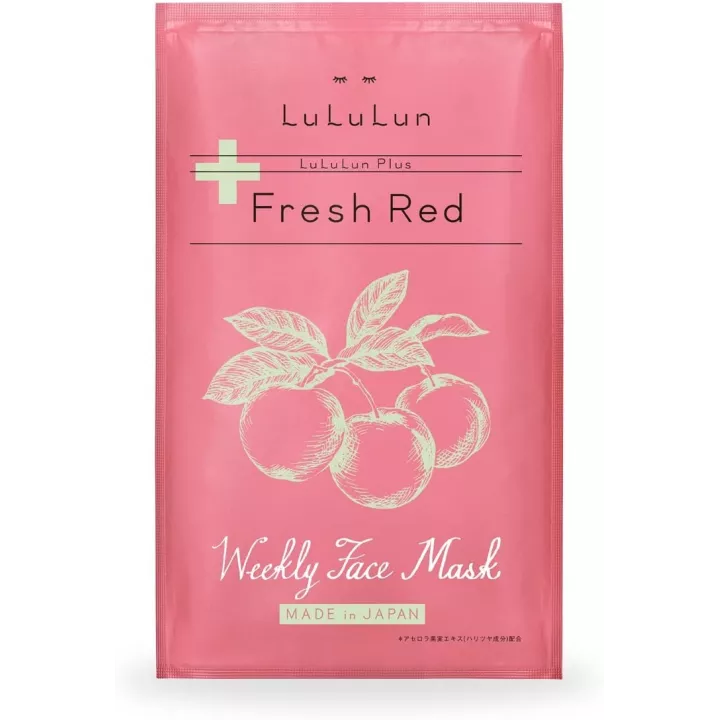 LULULUN - Maschera viso settimanale rosso fresco x5