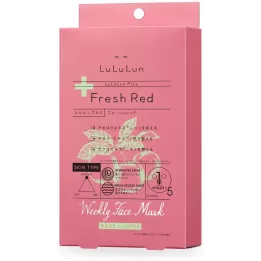 LULULUN - Weekly Face Mask Fresh Red x5 | Rose Kaori