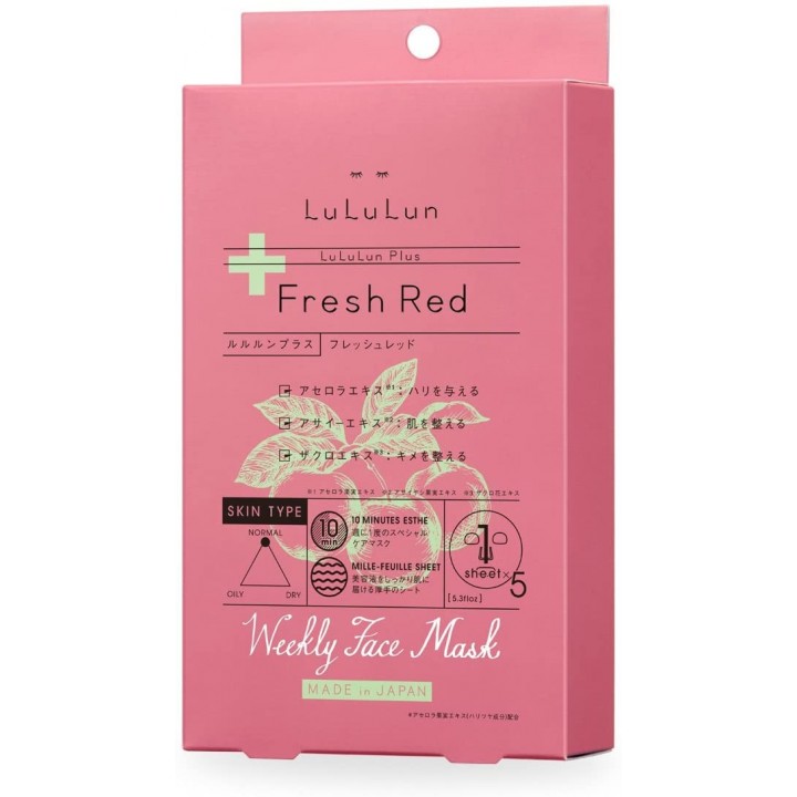 LULULUN - Weekly Face Mask Fresh Red x5