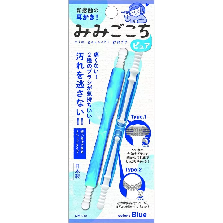 Earpick Ears Cleaner Mimi Gokochi Blue Pure | Rose Kaori